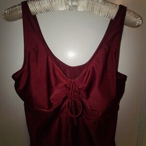 Tank Style Swimsuit Top in Cranberry (NWOT) SIZE XL/XXL
